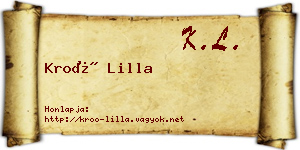 Kroó Lilla névjegykártya